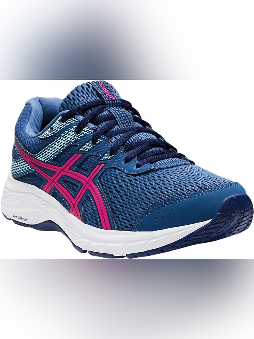 ASICS Women's GEL-Contend 6 running shoes in a blue and pink color way size 8.5